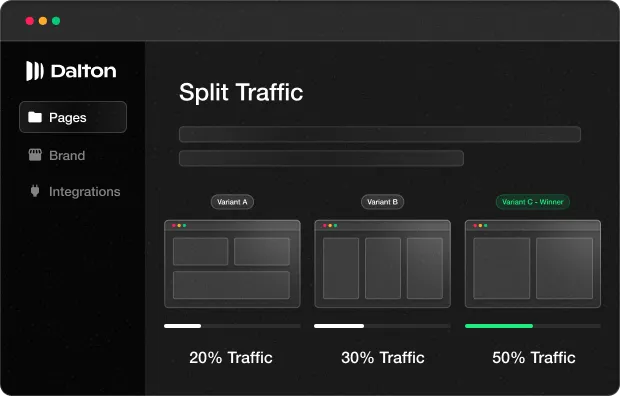 Route winning traffic